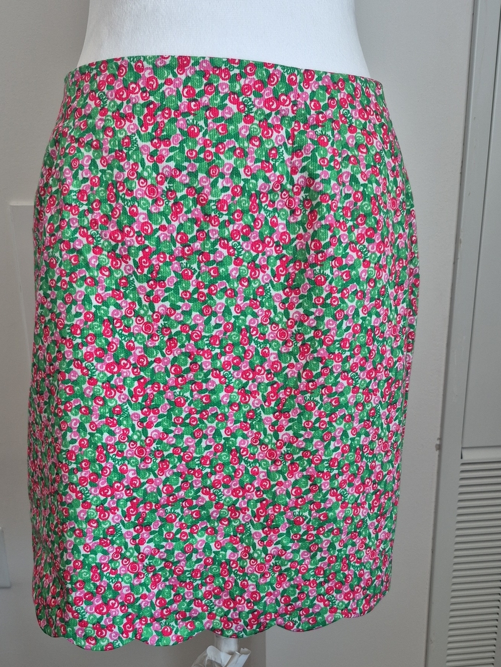 Lilly Pulitzer Vintage Floral Cotton Mini Skirt Size 10
